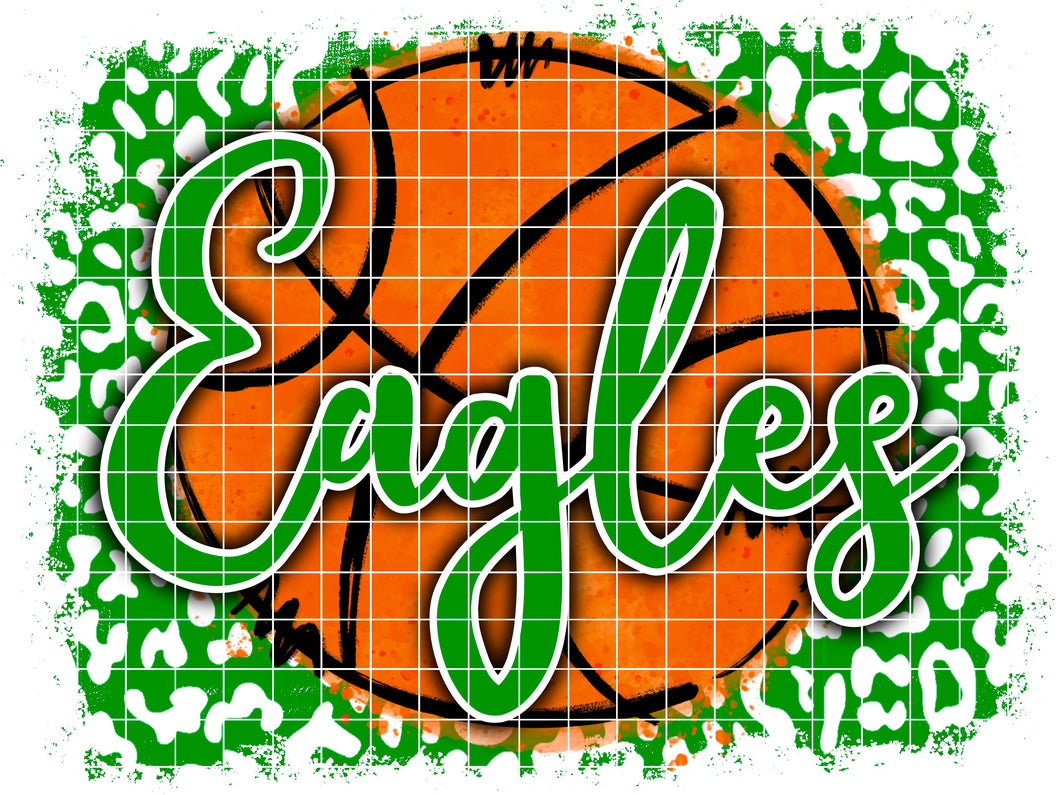 Eagles Basketball Leopard Green