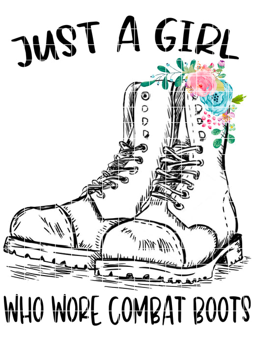 Girl Who Wore Combat Boots Outlined