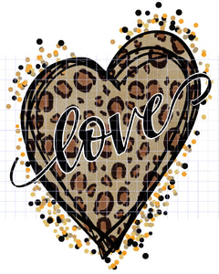 Heart Love Leopard