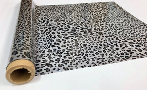 Wild Leopard Spots Small Silver Metallic Foil Sheet