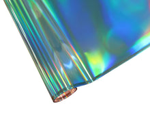 Load image into Gallery viewer, Blue Hologram Rainbow Metallic Foil Sheet