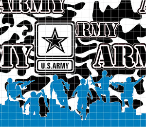 Army 20 oz Straight Tumbler Template