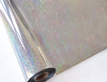 Load image into Gallery viewer, Glitter Stars Silver Metallic Foil Sheet