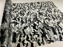 Load image into Gallery viewer, Camo Black Silver Clear Metallic Foil Sheet