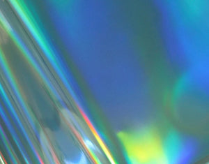 Blue Hologram Rainbow Metallic Foil Sheet