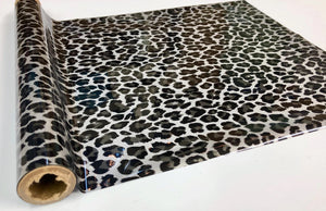 Wild Leopard Spots Large Silver Metallic Foil Sheet